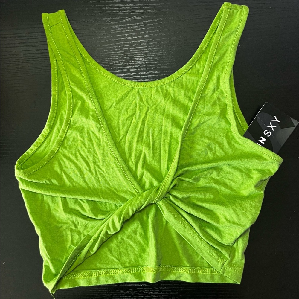 NWT Green Twist Front Tank Top